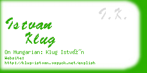 istvan klug business card